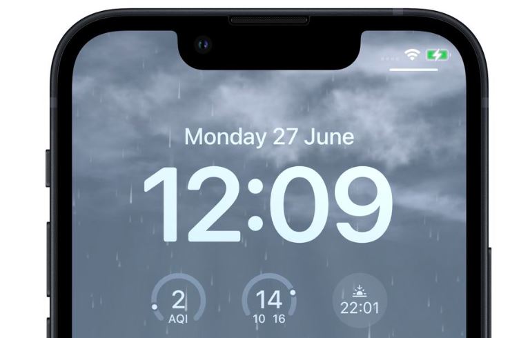 iOS 16: 다이내믹 날씨 잠금화면 설정하는 방법
